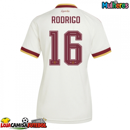 Camisa de Futebol Espanha Rodri Hernandez #16 Equipamento Secundário Mulheres Mundo 2026 Manga Curta